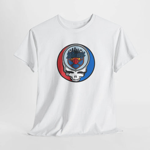 Grateful Dead - Miami Marlins Classic Stealie T Shirt - MLB - StealieShop